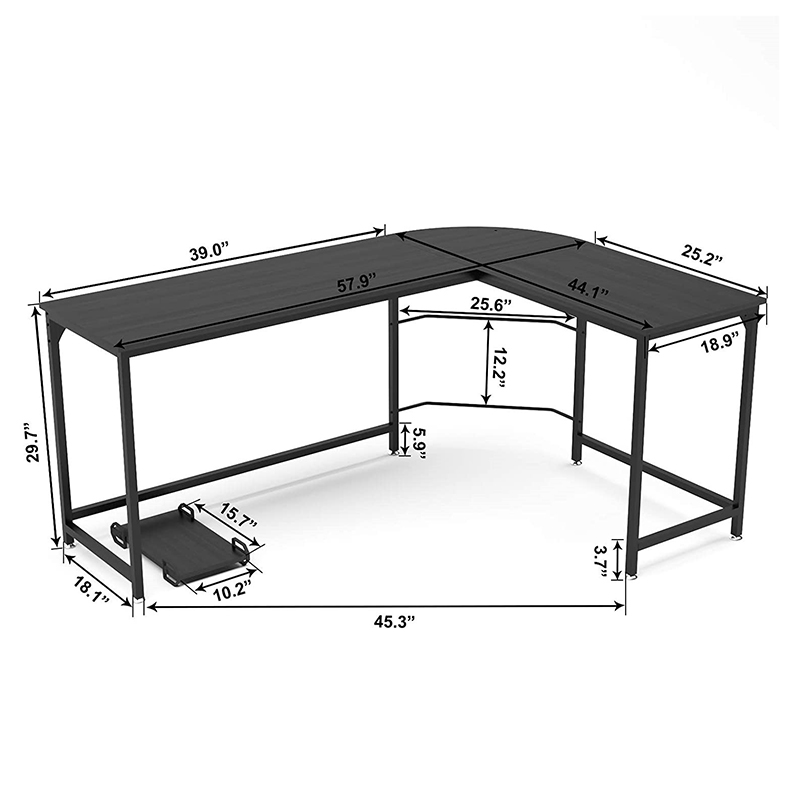 New Arrivals Home Office Supplies L-Shaped Writing Workstation Working Table Corner Study Write Desk