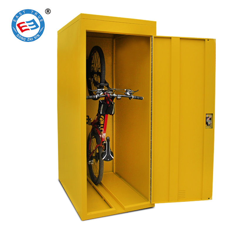 Customize steel bike storage shed outdoor public bike storage locker box metal bike shed for storing