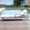 Outdoor Garden Furniture Pool Lounge Chair Beach Metal Frame Rattan Outdoor Chair Patio Sun Lounger Sun Bed Beach Lounge Chair