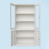 Office furniture metal storage file cupboard/cabinet 2 glass door steel filing cabinet