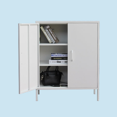 Metal filing cabinet with legs