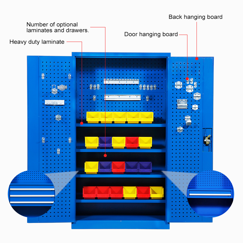 Durable double door steel cabinet garage tool cabinets storage professional workshop metal heavy tool cabinet