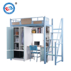 Modern cheap iron bed frame school dormitory steel double layer bunk bed metal bunk bed with desk